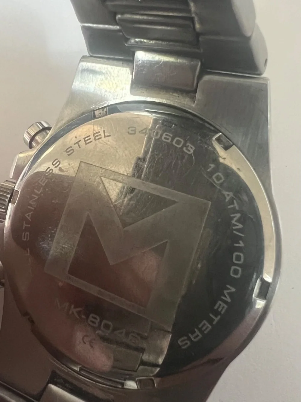 Michael Kors Gage Chronograph Men's Watch | Silver Cream Dial Stainless Steel